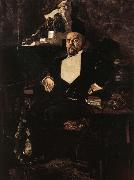 Mikhail Vrubel Portrait of Savva Mamontov oil painting artist